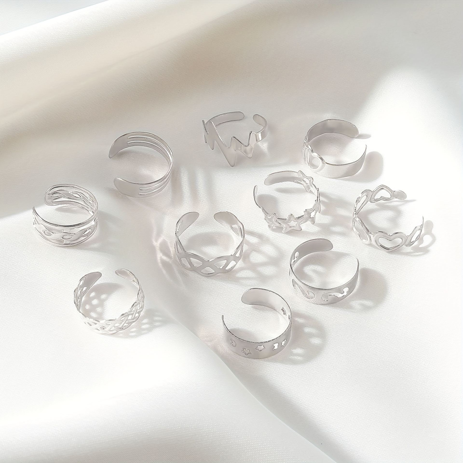 10pcs High Metal Texture Foot Rings Gift Season Various Styles Foot Ornaments